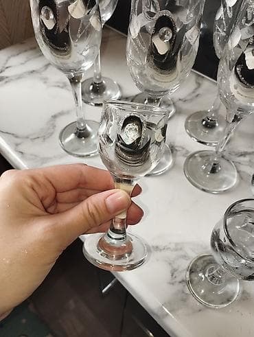 force nabor: Qədəhlər, rəng - Ağ, Şüşə, 12 ədədli dəst — 2