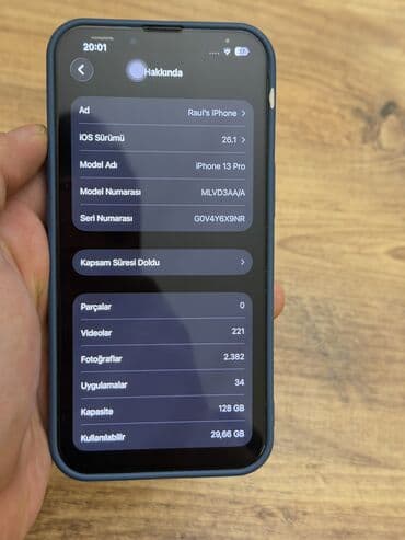 ayfon 13 pro ikinci el fiyatları: IPhone 13 Pro, 128 GB, Sierra Blue, Zəmanət, Simsiz şarj, Face ID — 2