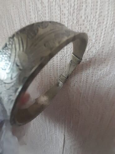 Браслеты: Təmiz Gümüş metal bilərzik - Material: metal ərinti (rəngi gümüş — 2