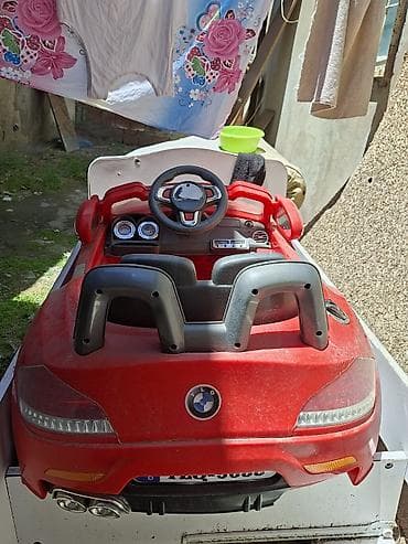 Uşaq üçün elektrikli minik maşını – kabriolet tipli, qırmızı rəng. - — 2