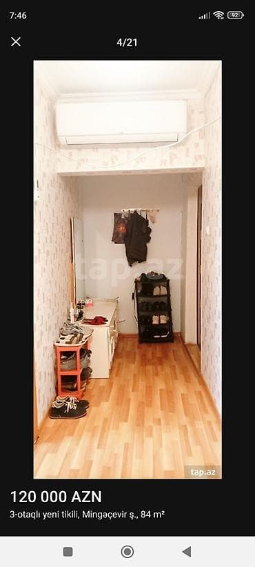 4 cu mikrorayon kiraye evler: Mingəçevir şəhərində 3 otaqlı yeni tikili mənzil – 84 m² 5 mərtəbəli — 2