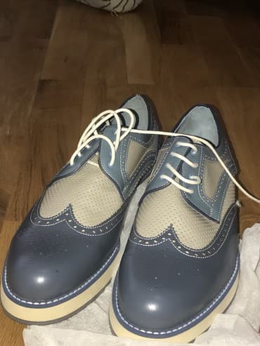 ботинки на шнурках: Кожанные туфли деримод — 1