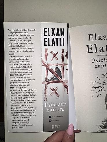 Elxan Elatlı – “Psixiatr xanım” (roman) Nəşriyyat: TEAS Press Dil — 3