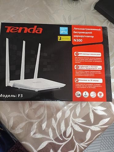 işlənmiş modem: Tenda F3 N300 Wi‑Fi marşrutlayıcı - Model: Tenda F3 (N300) - Sürət — 2