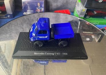 metbex tavan modelleri: Коллекционная модель Mercedes-Benz Unimog U411 Technical Relief blue — 17