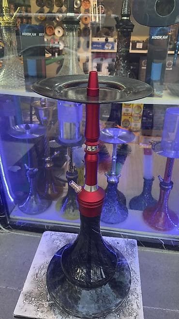mini qelyan: Qəlyan dəsti – zərif və hündür dizaynlı model. Şəffaf tünd naxışlı — 4