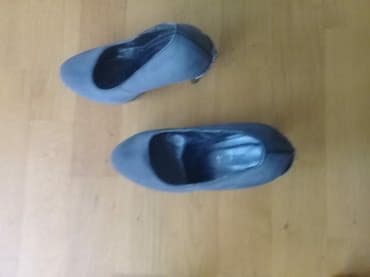 женские бежевые замшевые туфли: Туфли, Asos, Размер: 37.5, цвет - Серый, Б/у — 5