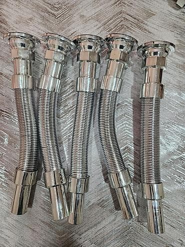 Metal fleksibil lavabo sifonu – paslanmayan poladdan, xrom örtüklü