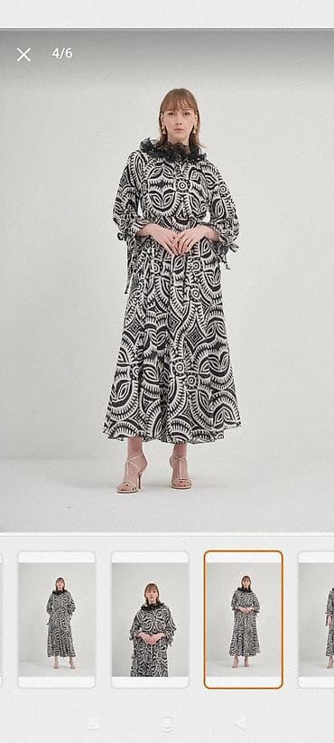 güllü don: Qara-ağ naxışlı maxi don - Uzunluq: ayaq biləyinə qədər maxi kəsim - — 3