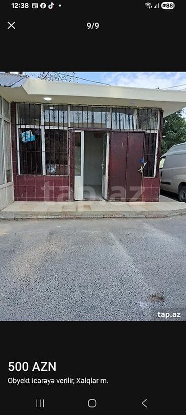 satışda ola mağazalar: İcarəyə obyekt – Xalqlar metrosu yaxınlığı - Təyinat: kiçik ticarət — 2