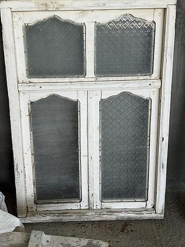 ağ baliq: Retro taxta pəncərə çərçivələri – şüşəli - Material: ağ rəngli bərk — 1