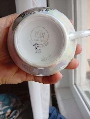 cay dəsti: Çay dəsti, rəng - Ağ, Farfor, Madonna, 6 nəfərlik, Almaniya — 4