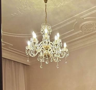 plastik qapi islenmis: Çılçıraq, 10 və daha çox lampa, Xrustal — 2