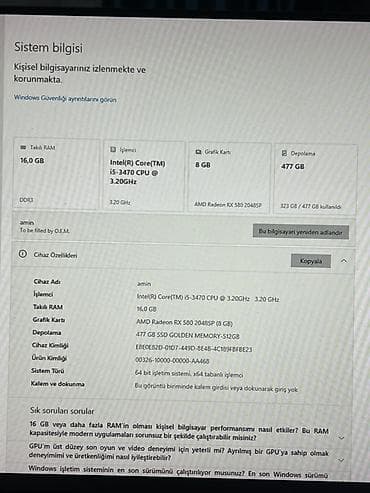 ssd 128gb: Stolüstü oyun/ofis kompüteri – Sevenhero korpuslu, RGB işıqlanma ilə — 2
