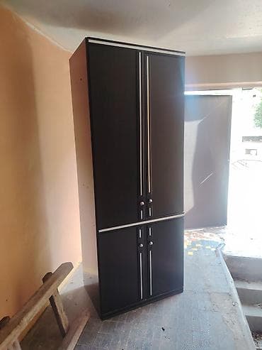 2 el kombi dolabı: İşlənmiş, 4 qapılı, Qəhvəyi, Taxta, Açılan, Düz dolab — 1