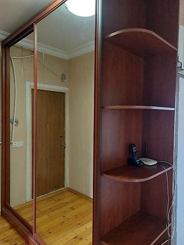 mebel skaflar: İşlənmiş, 2 qapılı, Güzgülü, Qəhvəyi, Digər material, Kupe, Düz dolab — 1
