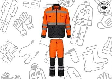 Yüksək görünürlüklü iş geyimi dəsti - 2 hissəli dəst: pencək və — 1