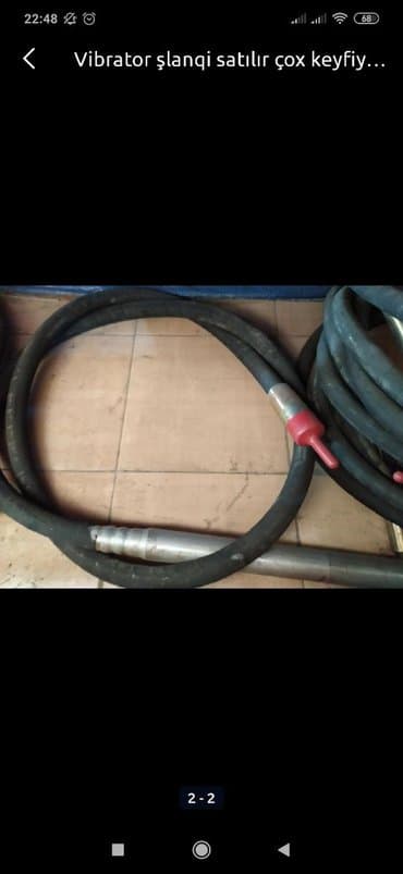 asma tavan qiymətlər: Vibrator şlaqnqi yeni keyfiyyətli hər növü var 4metr 6 metr — 1