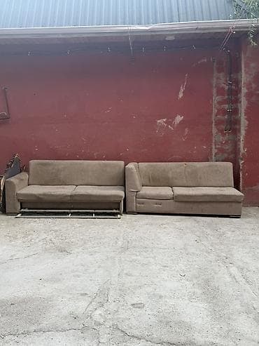 bag ucun divanlar: Mebel və məişət əşyaları dəsti - Qonaq otağı üçün iki hissəli yumşaq — 2