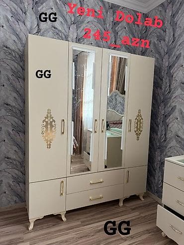 Düz dolab, Yataq otağı üçün, Paltar üçün, 4 qapılı — 2