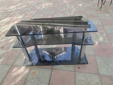 sutular: Düz TV altlığı, Polkalı, Şüşəli — 3