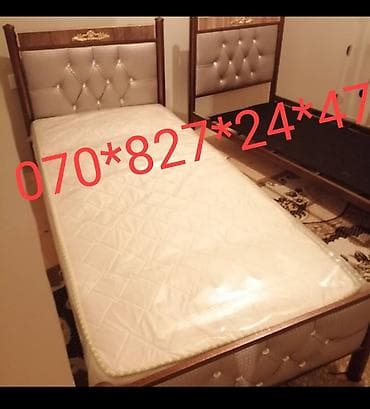 Çarpayılar: Yeni, Təknəfərlik çarpayı, Bazasız, Matras ilə, Siyirməsiz — 6