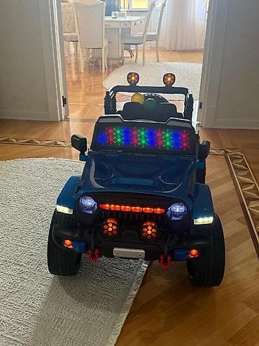 Uşaq üçün elektrik maşınları: Uşaq elektrik maşını – off-road üslubunda, mavi rəng. Xüsusiyyətlər — 1