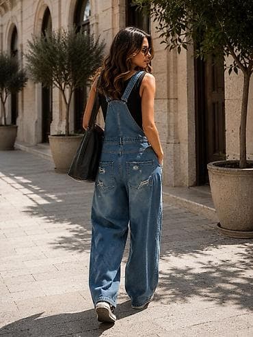 cins walvar: Qadınlar üçün cins kombinezon - Model: geniş kəsimli, “baggy” siluet — 2