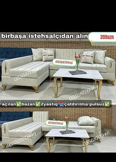 Künc divan, Qonaq otağı üçün, Parça, Bazalı, Açılan, Kitab