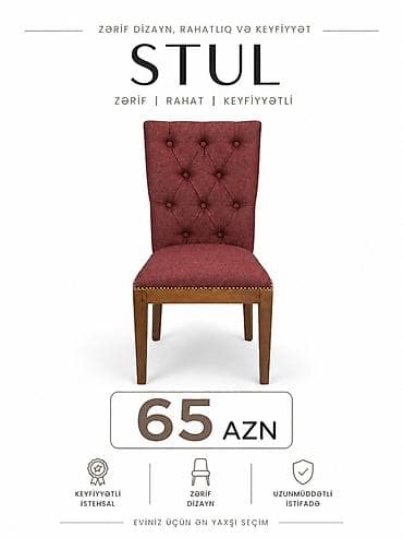 2 ci əl stullar: Restoranda istifadə olunmuş, yaxşı vəziyyətdə olan taxta stullar — 1