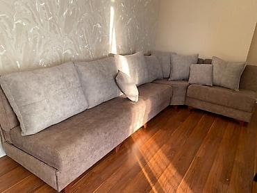 kunc divan: Künc divan, İşlənmiş, Açılan, Bazalı, Vеlur parça — 2