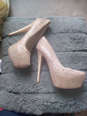 derihan ayakkabı: Tuflilər, Aldo, Ölçü: 35.5, rəng - Qızılı, İşlənmiş — 2