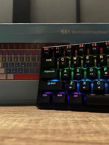 Noutbuk və netbuklar: Weiyu RS0 60% — Black / White (Blue switch) Rainbow— 39₼ Game K61 — 5