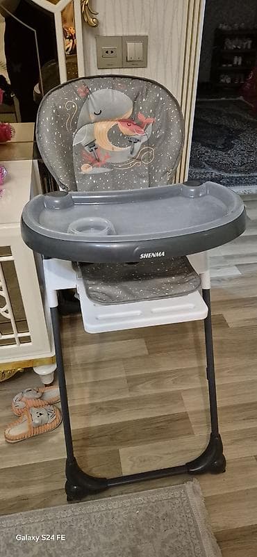 ana bala dest: Uşaq yemək stulu – SHENMA - Rəng: boz (nağıllı balina və balıq — 1