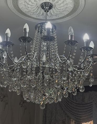 Çılçıraq, 10 və daha çox lampa, Xrustal — 2