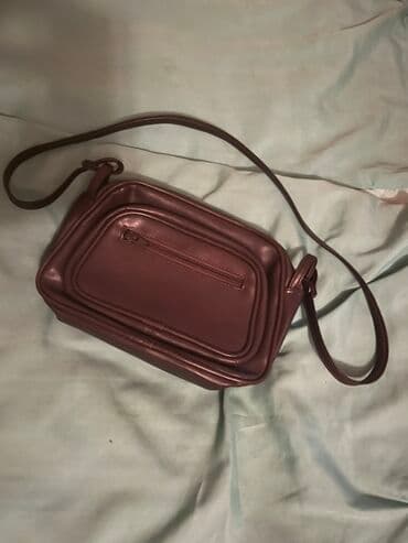 qaşlı canta: Qəhvəyi çiyin/çapraz çanta - Material: temiz (hamar tekstura, parlaq — 3