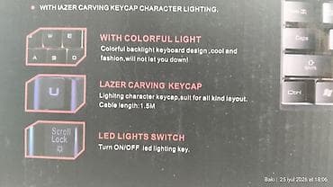 Elektronika: JEDEL GAMING K500+ – Gaming Backlight Keyboard - Tam ölçülü — 3