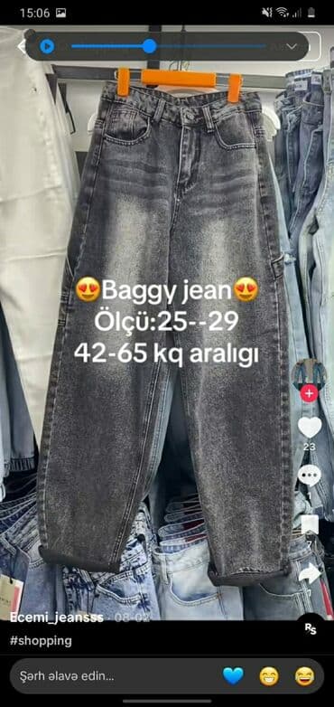 оригинальные подарки на день рождения мужчине: Baggy jean yeni etiketli 26 razmer endirimli tecili satilir — 1