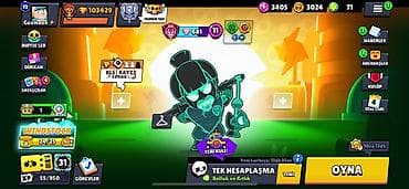 akustik gitara simi: Brawl Stars hesabı – yüksək səviyyəli və tam kolleksiya - Kupa: 103 — 2