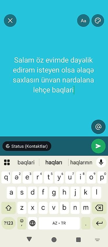 daye sumqayit: Xidmət: Uşağa baxıcılıq (dayəlik) Təsvir: - Öz evimdə uşağa baxım — 1