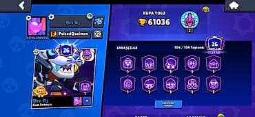 Brawl Stars hesabı – yüksək səviyyəli, tam kolleksiya - Kupa yolu