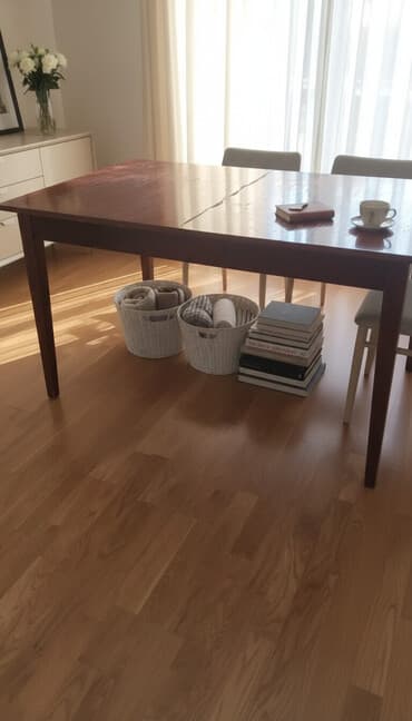 pol taxta: Mətbəx masası, Açılmayan, Taxta, Dördbucaq masa — 1