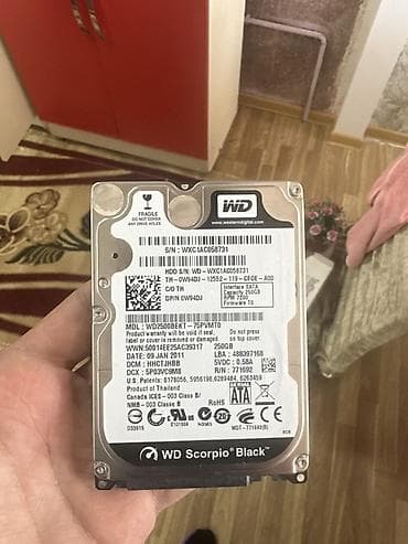 WD Scorpio Black 2.5" HDD - Brend/model: Western Digital WD Scorpio