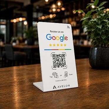 stend: Google rəyləri üçün masaüstü NFC/QR stendi - Müştərilərinizin — 2