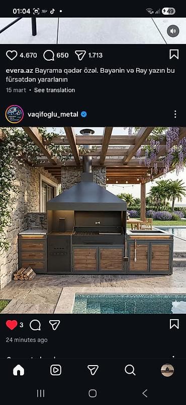 Manqallar, qrillər, barbekyu: Manqal, Kömür, Tənzimlənən hündürlük — 3