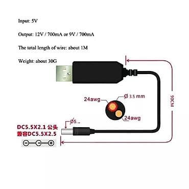 vayfayın kodunu dəyişmək: Modem üçün kabel. ✔✔✔ Bu kabel ilə elektrik enerjisini power bank — 2