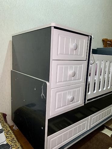 uşaq mebel: Oğlan və qız üçün, Dördbucaq, Beşik, Dəst ilə, Yellənmə mexanizmsiz — 5