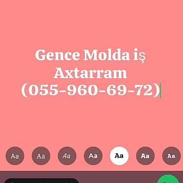 iş gence: Xidmət: İşə düzəltmə dəstəyi axtaran xanımın müraciəti Təsvir: - — 9