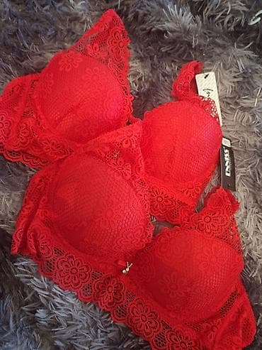 xizək paltarı: Məhsul: Qırmızı krujeva bralet/sütyen - Model: Krujeva detallı, çiçək — 2