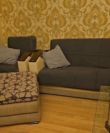 paletlərdən ibarət divan: Künc divan dəsti - divan pufik kreslo ve suse jurnalni birlikde — 3